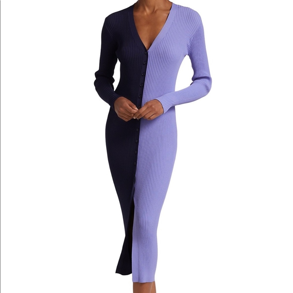 Staud shoko dress in Navy Periwinkle